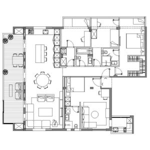 135m² Three-Storey House