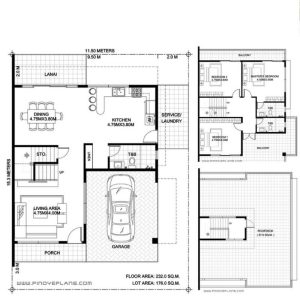 150m² Three-Storey House