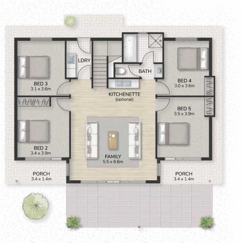 240m² Three-Storey House